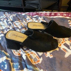Jeffrey Campbell Black Heeled Mules